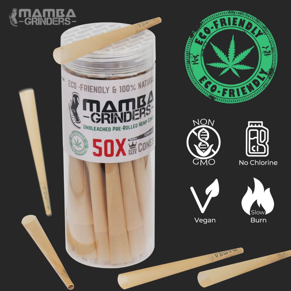 Mamba 50 pieces King Size Pre rolled Eco-Friendly Paper Cones 