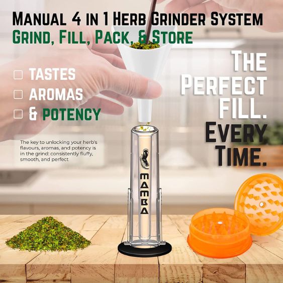 Electric Herb Grinder, Portable Size Quick Grinding And Filling