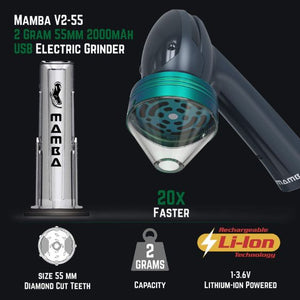 Mamba Original 0.5 Gram 40mm Electric Herb Grinder. 6v Battery Powered for  sale online